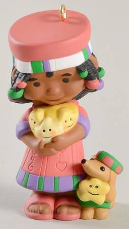 1996 Hallmark Christmas Ornaments Tamika Penda Kid - Boxed