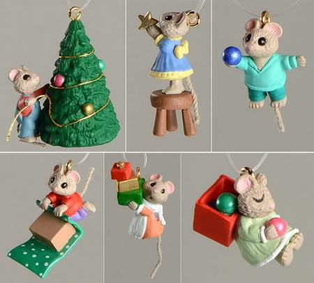 1996 Hallmark Christmas Ornaments Tiny Christmas Helpers - Boxed