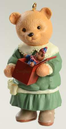1996 Hallmark Christmas Ornaments Daughter-Teddy Bear - Boxed