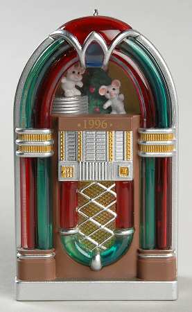 1996 Hallmark Christmas Ornaments Jukebox Party-Light And Music - With Box