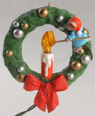 Chris Mouse 1990-Chris Mouse Wreath - Boxed