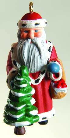 Centuries of Santa-Miniature by Hallmark Gold Crown