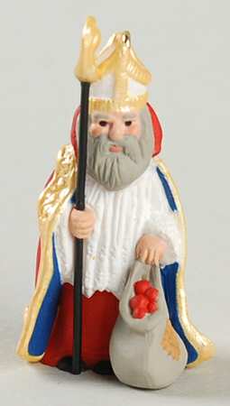 Centuries of Santa-Miniature Centuries Of Santa-With Staff - Boxed