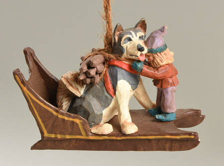 Folk Art Americana Fetching The Firewood - Boxed