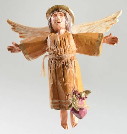 Folk Art Americana Angel In Flight - With Box