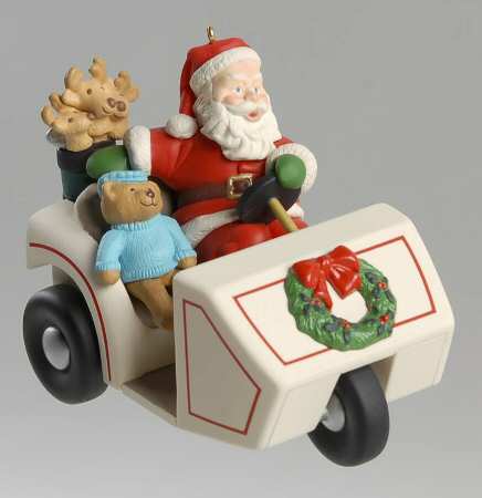 Here Comes Santa 1999 Santa's Golf Cart - Boxed
