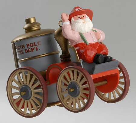 Here Comes Santa 1985-Santa's Fire Engine - Boxed