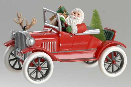 Here Comes Santa 1991-Santa's Antique Car - Boxed