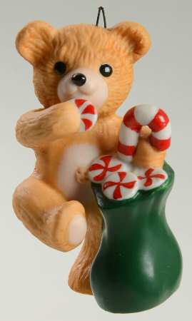 Porcelain Bears Cinnamon Bear W/ Bag Of Candy - Boxed