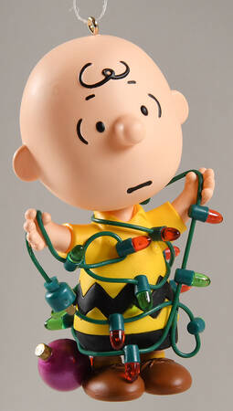 Peanuts Christmas Ornament All Tangled Up - With Box