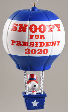 Peanuts Christmas Ornament Snoopy For President - Boxed