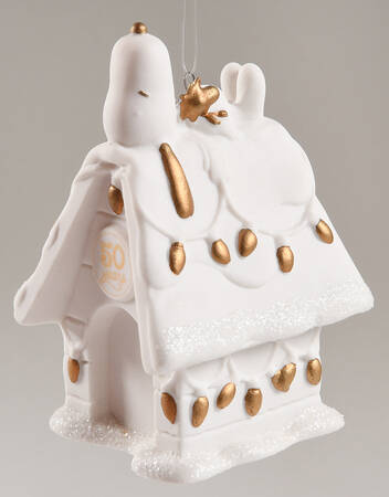 Peanuts Christmas Ornament 50th Anniversary Doghouse - Boxed