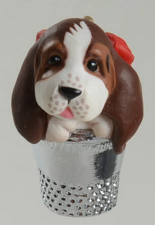 Hallmark Figural Thimble Ornaments Puppy Thimble #12 - Boxed