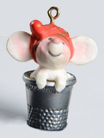 Hallmark Figural Thimble Ornaments by Hallmark Gold Crown