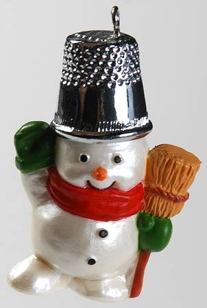 Hallmark Figural Thimble Ornaments Snowman Thimble #11 - Boxed
