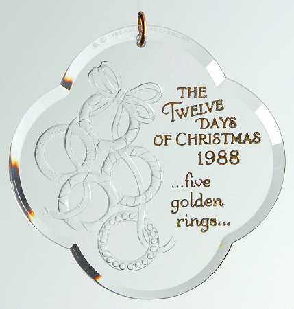 Twelve Days of Christmas Five Golden Rings-1988 - No Box