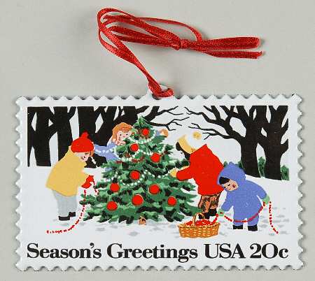 U.S. Christmas Stamps by Hallmark Gold Crown