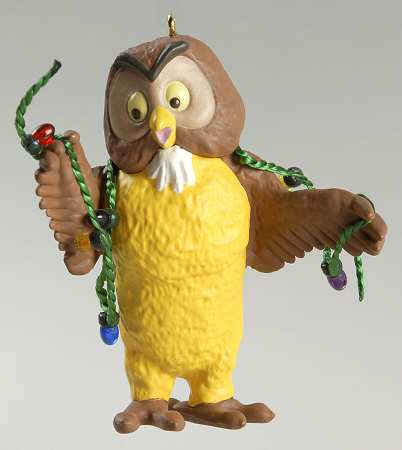 Winnie the Pooh Owl-In Christmas Lights - Boxed