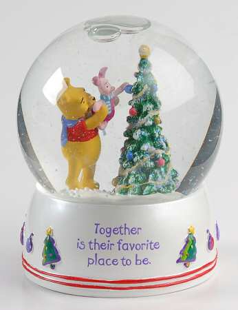 Winnie the Pooh It's Friendlier With Two- Snowglobe - Boxed