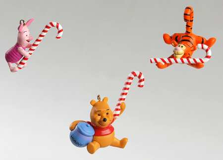 Winnie the Pooh Candy Cane Trio-Miniature - Boxed