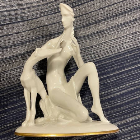 Men & Women Woman With Greyhound - Boxed