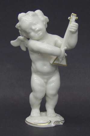 Cherubs-Angels Cherub With Gold Accent Guitar - Boxed