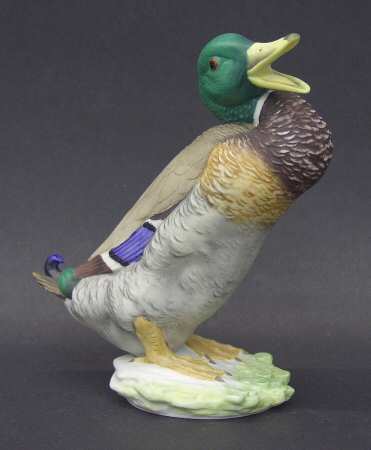 Gunther Granget Birds Wild Duck-Handpainted Biscuit - No Box