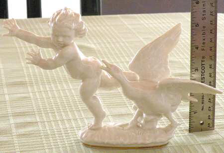 Cherubs-Angels Goose Chasing Cherub-White - Boxed