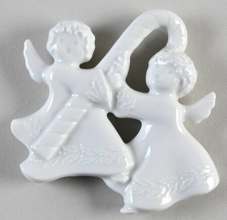 Christmas Ornament-Haviland Angels With Candy Cane - With Box
