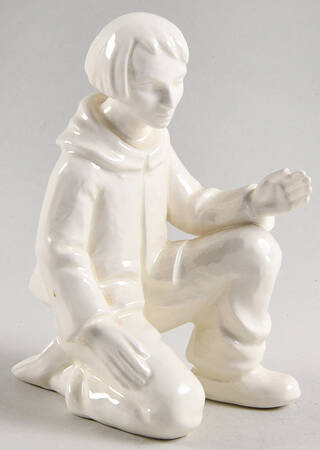 Nativity All White Figures Tm3-Shepherd Kneeling - No Box