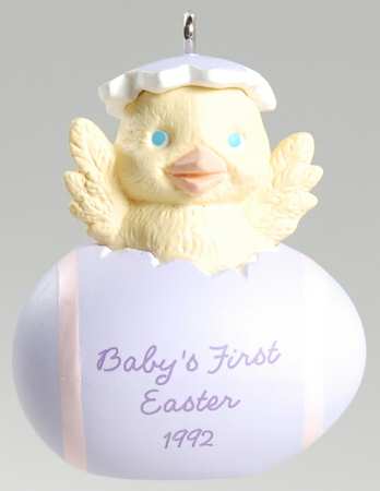 1992 Hallmark Easter Ornament Baby's First Easter - Boxed