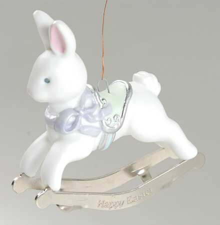 1992 Hallmark Easter Ornament Rocking Bunny - Boxed