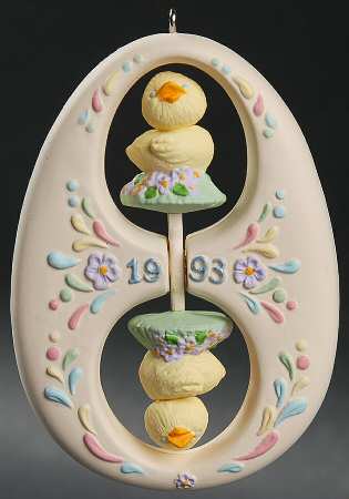 1993 Hallmark Easter Ornament Chickadee-On-A-Twirl - Boxed
