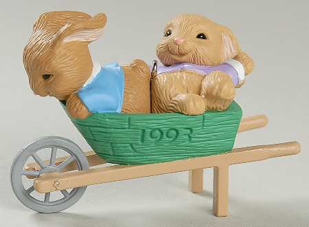 1993 Hallmark Easter Ornament Barrow Of Giggles - With Box