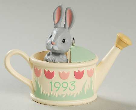 1993 Hallmark Easter Ornament Backyard Bunny - Boxed