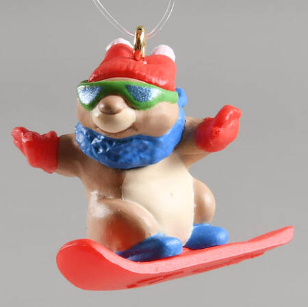 1997 Hallmark Christmas Ornaments Snowboard Bunny - Boxed
