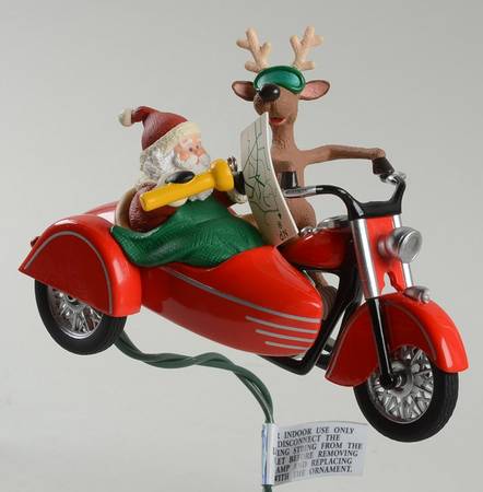 1997 Hallmark Christmas Ornaments Motorcycle Chums - With Box 53