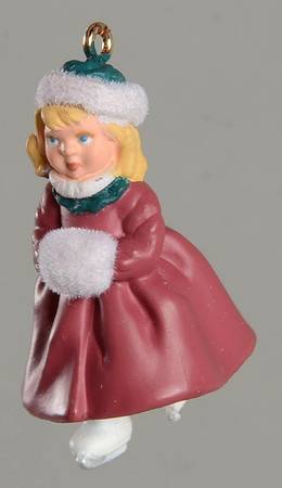 1997 Hallmark Christmas Ornaments Victorian Skater-Mini - With Box