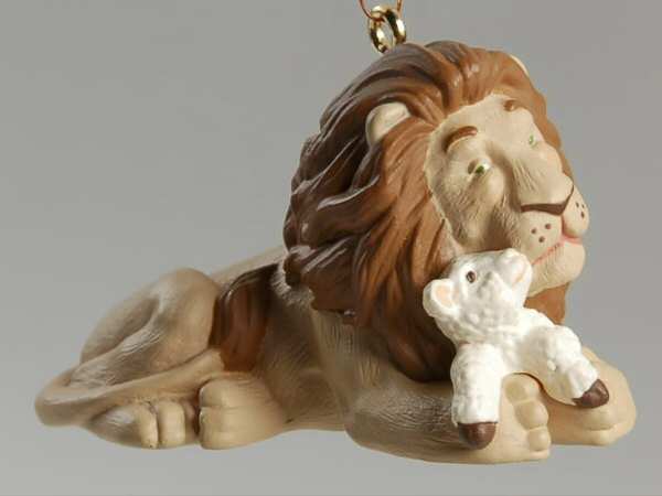 1997 Hallmark Christmas Ornaments Lion & Lamb - Boxed