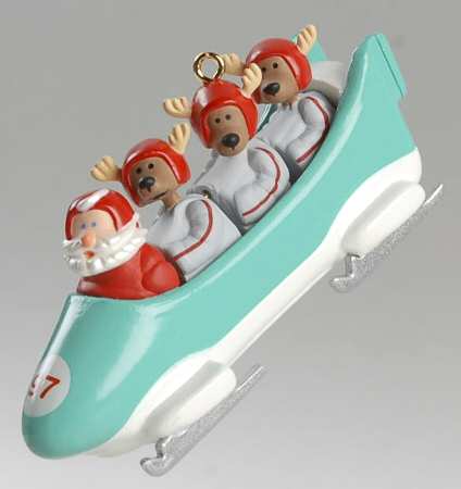 1997 Hallmark Christmas Ornaments Downhill Run - With Box