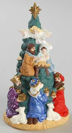 1997 Hallmark Christmas Ornaments Nativity Tree - Boxed