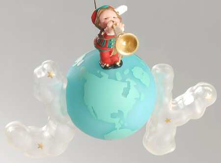 1997 Hallmark Christmas Ornaments Joy To The World - Boxed
