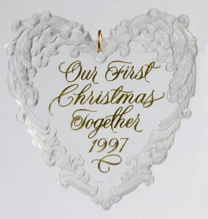 1997 Hallmark Christmas Ornaments Our First Christmas Together - Boxed