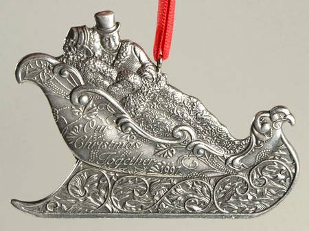 1997 Hallmark Christmas Ornaments Our Christmas Together-Pewter - Boxed