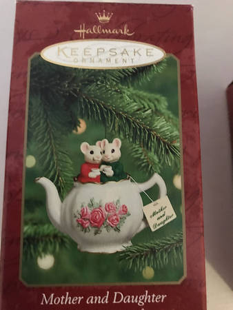 2000 Hallmark Christmas Ornaments Mother & Daughter - Boxed