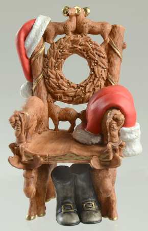 2000 Hallmark Christmas Ornaments Santa's Chair - Boxed