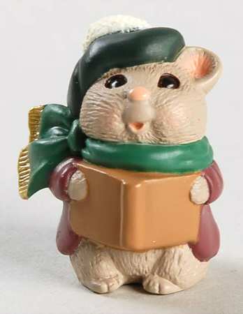 Merry Miniatures 1995 Caroling Mouse - Boxed