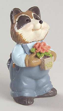 Merry Miniatures 1995 Raccoon With Flower - With Box