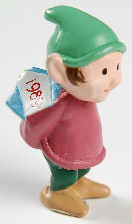 Merry Miniatures 1989 Elf With Package - Boxed
