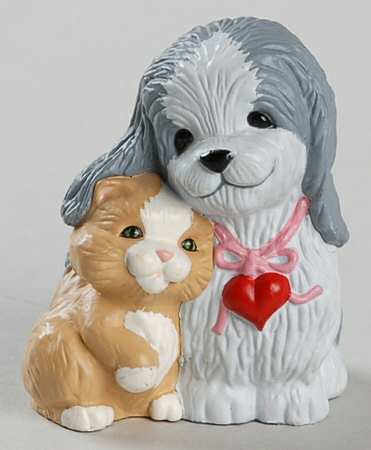 Merry Miniatures 1989 Dog And Kitten - Boxed